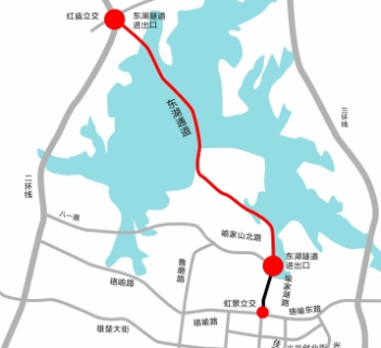 东湖隧道光谷大道高架一期明日同步通车